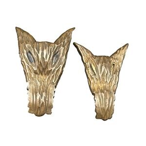 Vintage Fenrir Viking Nordic‎ Medieval Style Carved Wolf Brooch Pins